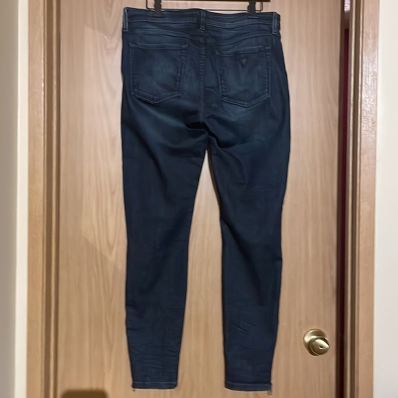 Guess Jeans, black leather knee pads, Zippered legs - Picture 2 of 4